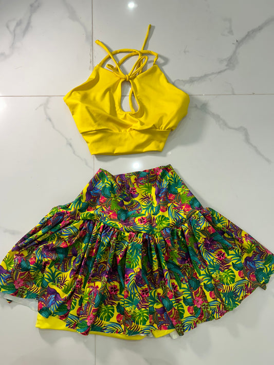 Yellow & Skirt Tropical